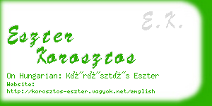 eszter korosztos business card